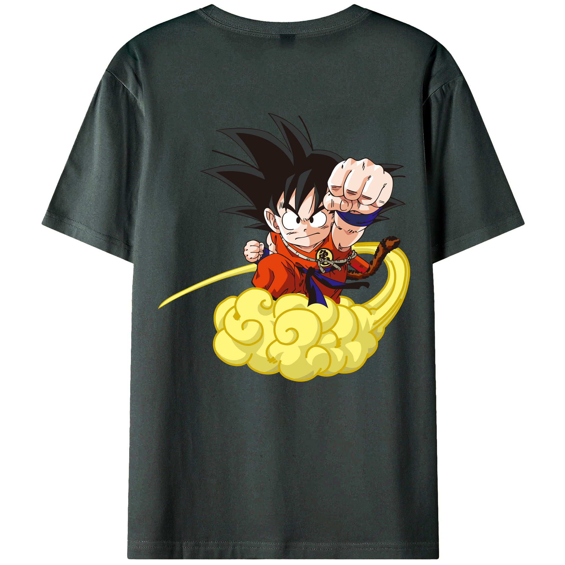 （画像用） ドラゴンボール 孫悟空（そん ごくう）Son Goku カカロット DRAGON BALL Kakarotto 綿100％ メンズ半袖Tシャツ（バックプリント） 通気性